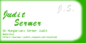 judit sermer business card